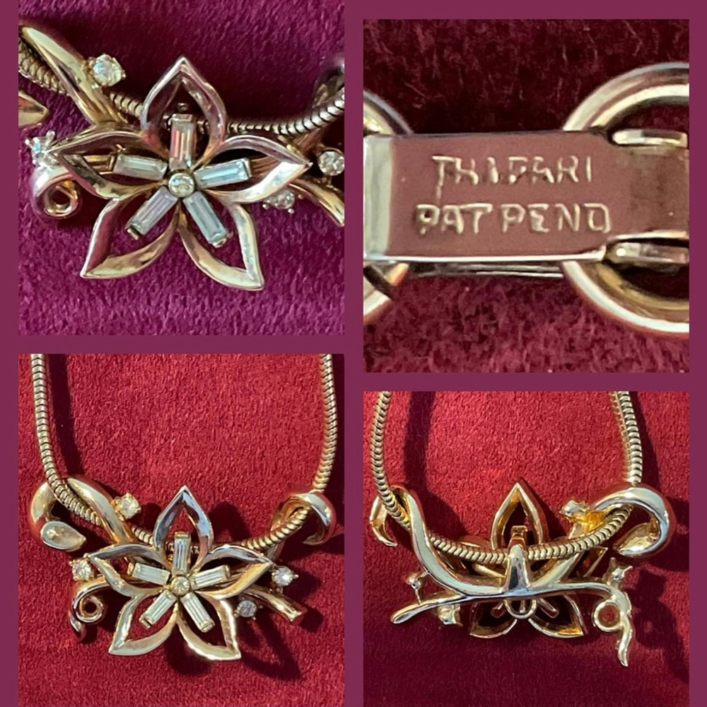 Vintage signed Crown Trifari Alfred Philippe
Necklace w/snake chain. See desc. - Picture 4 of 7